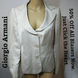 Giorgio Armani Cream Blazer Sz 12 30% off